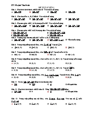 Đề tự luyện 1 - Toán 10